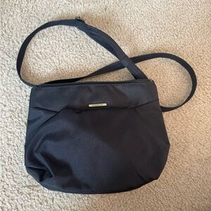 Travelon Black Crossbody Shoulder Bag with Gold Accent